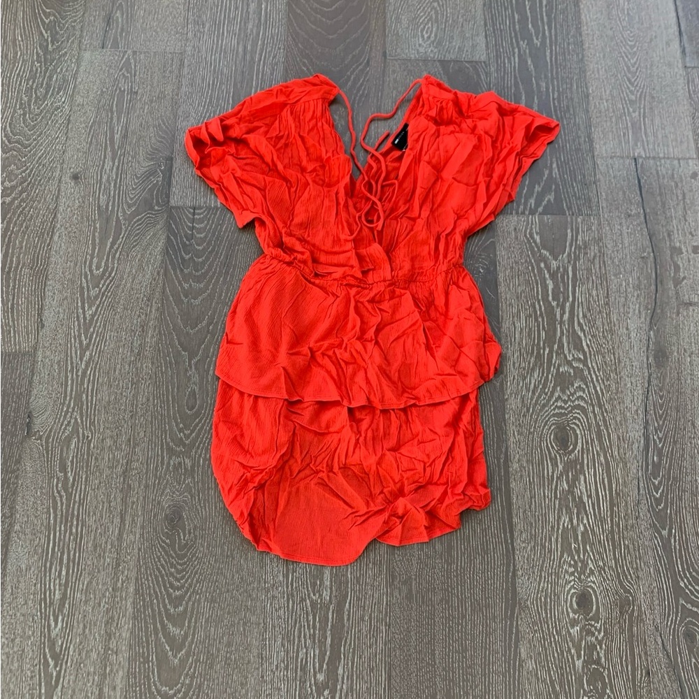 ASOS design tiered v-neck dress